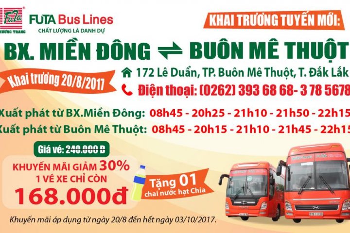 Vé  xe  khách  Buôn Ma Thuột